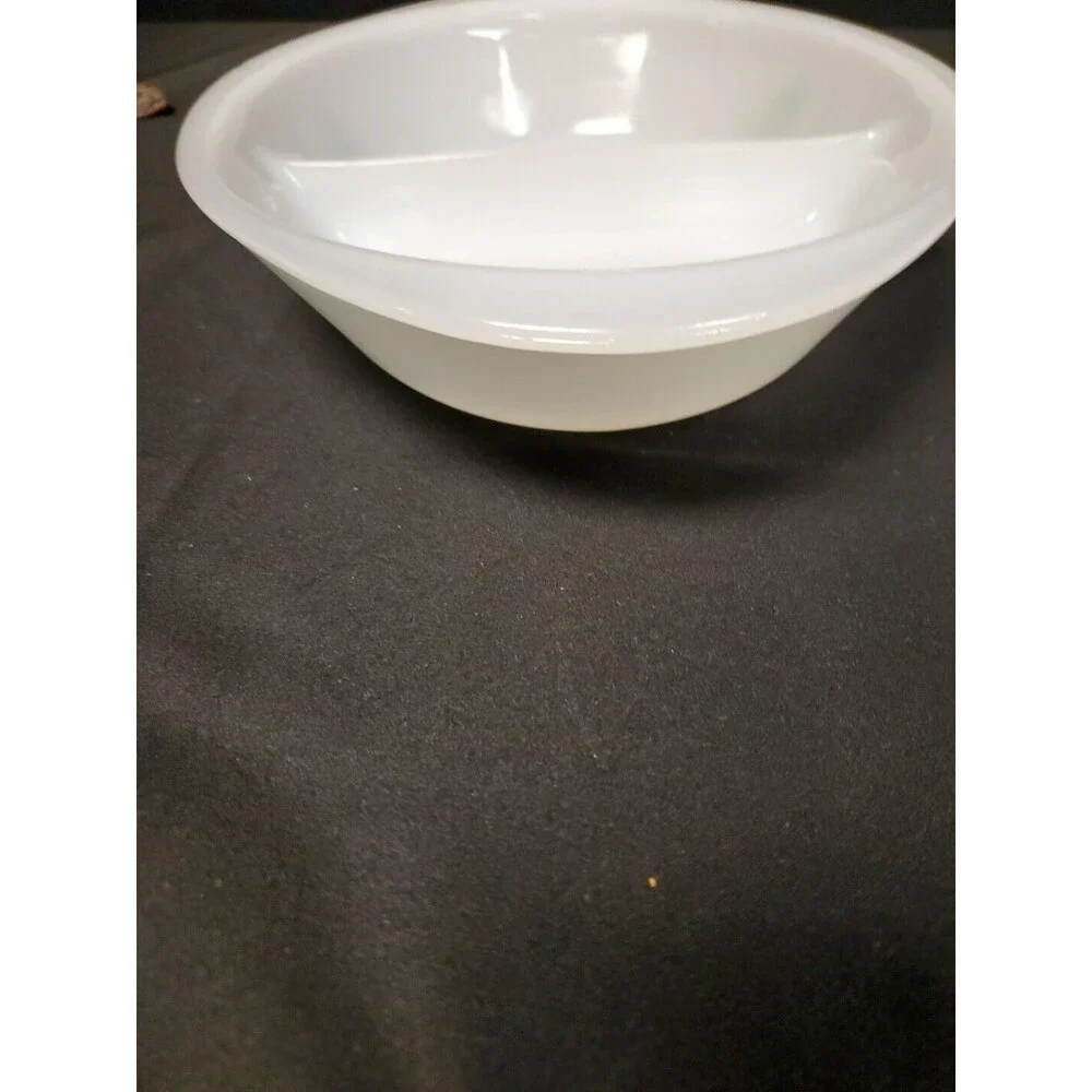 Glasbake Green Daisy J2352 Oval Divided Bakeware Casserole Baking Dish Jeanette